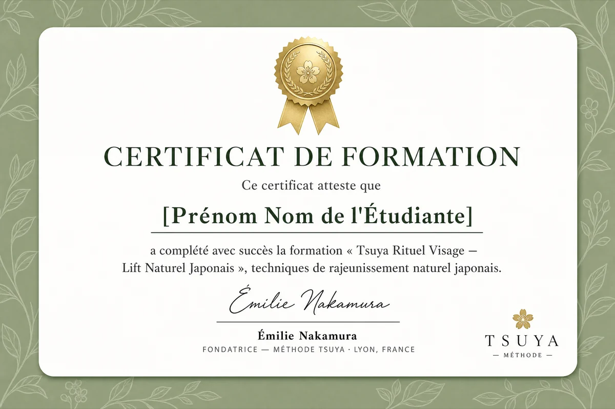 Certificat de Formation Rituel Visage Tsuya